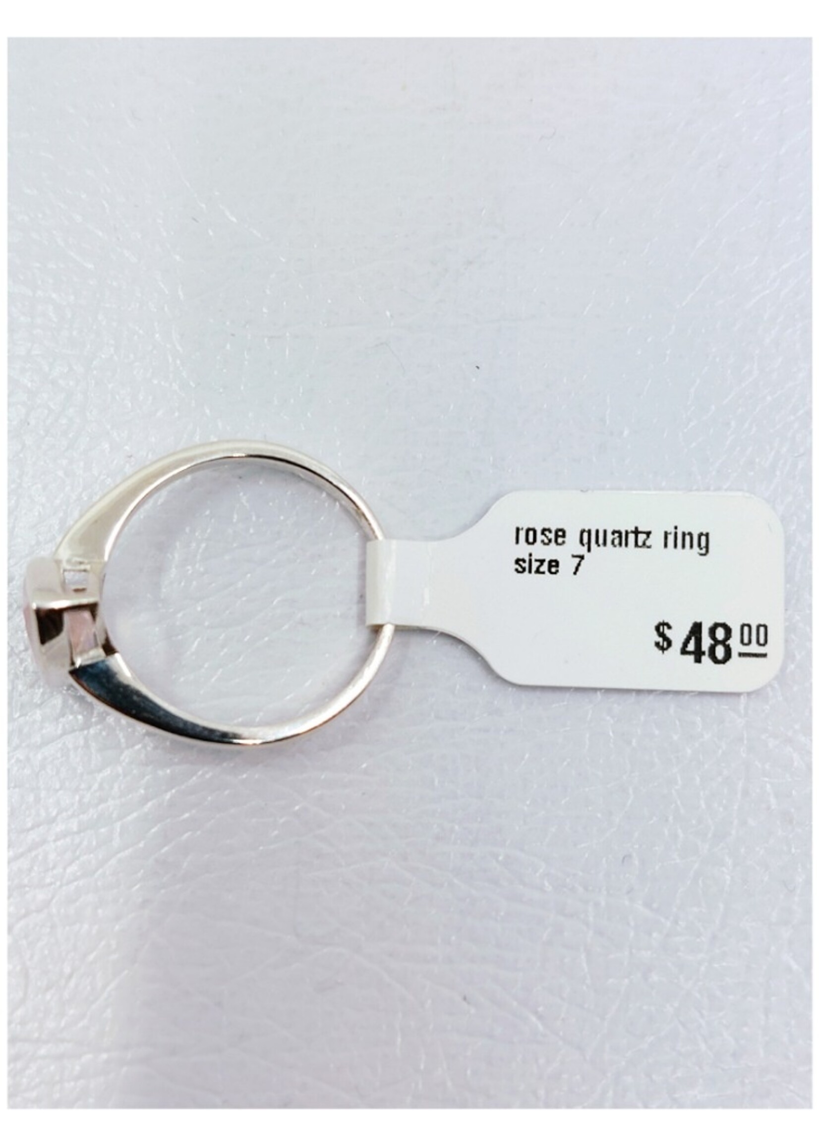 rose quartz ring size 7