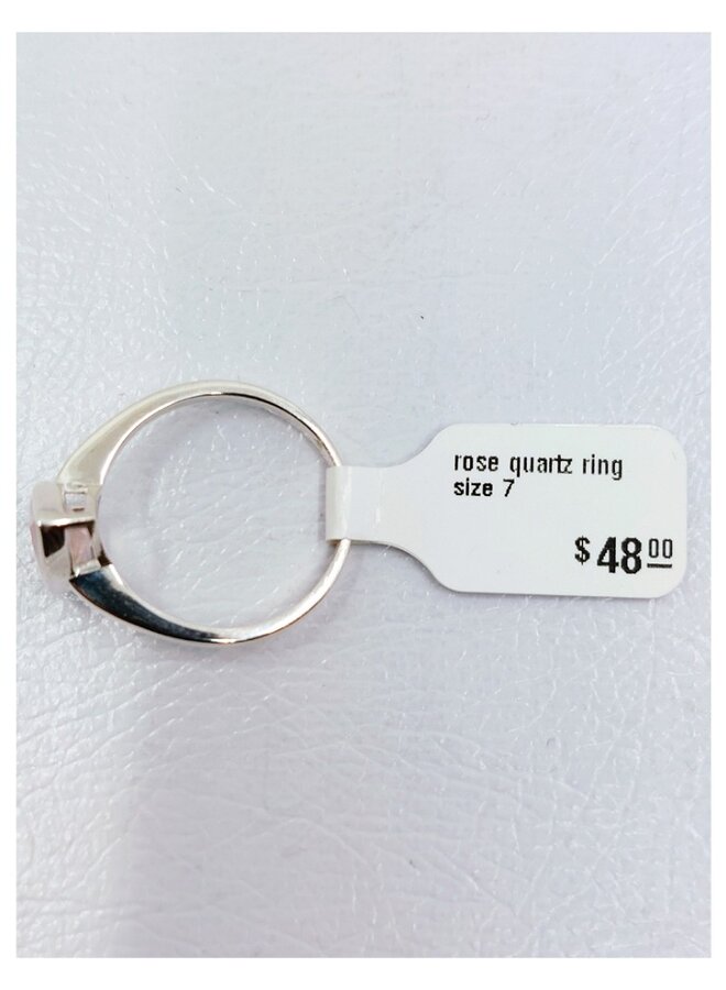 rose quartz ring size 7