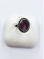 Faceted cacoxenite ring size 8