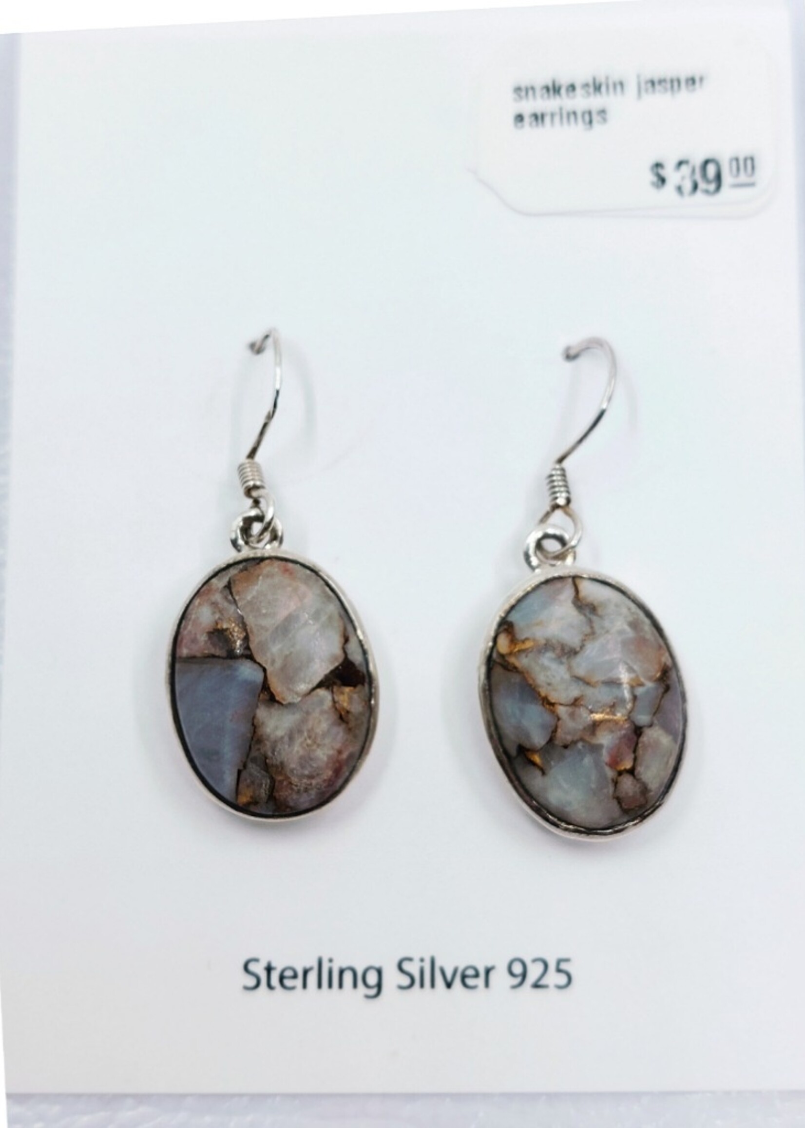 snakeskin jasper earrings