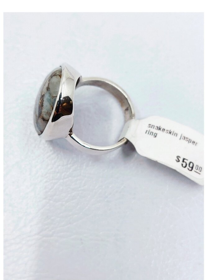snakeskin jasper ring