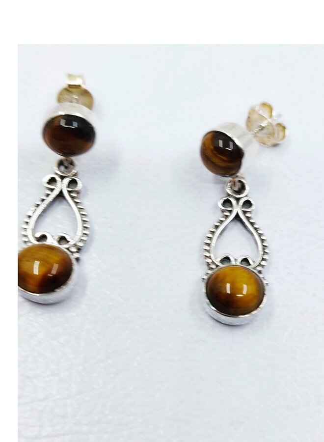 tiger's eye earrings