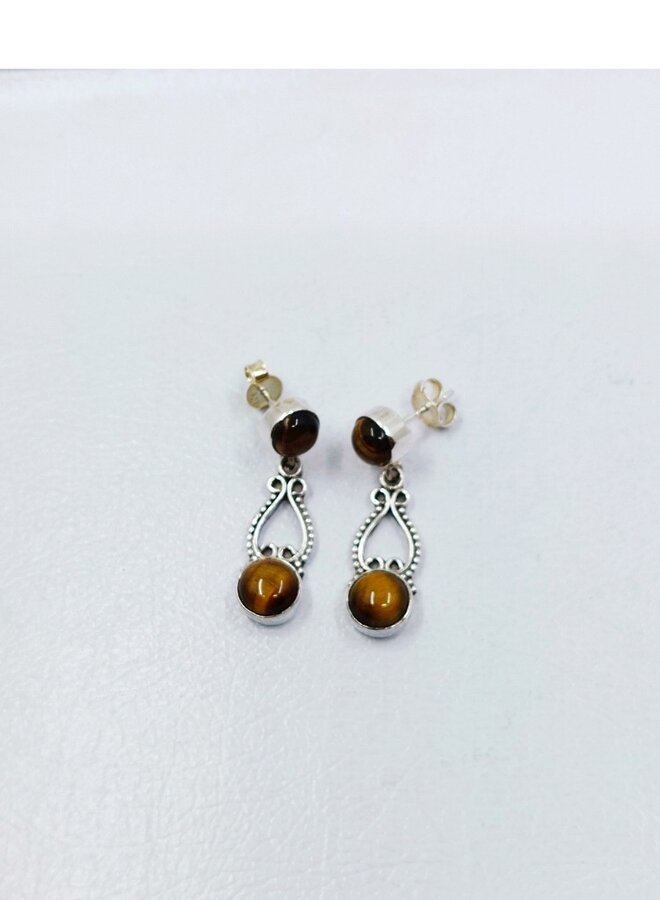 tiger's eye earrings