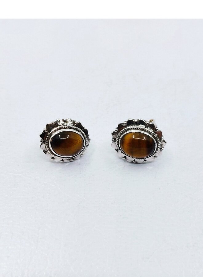 Tiger Eye studs