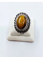 Tiger's eye ring size 6