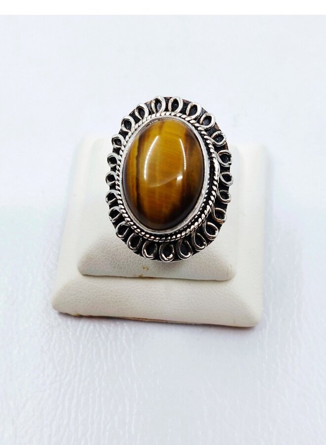 Tiger's eye ring size 6