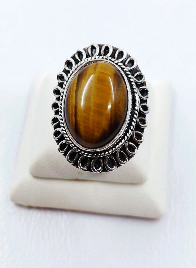 Tiger's eye ring size 6