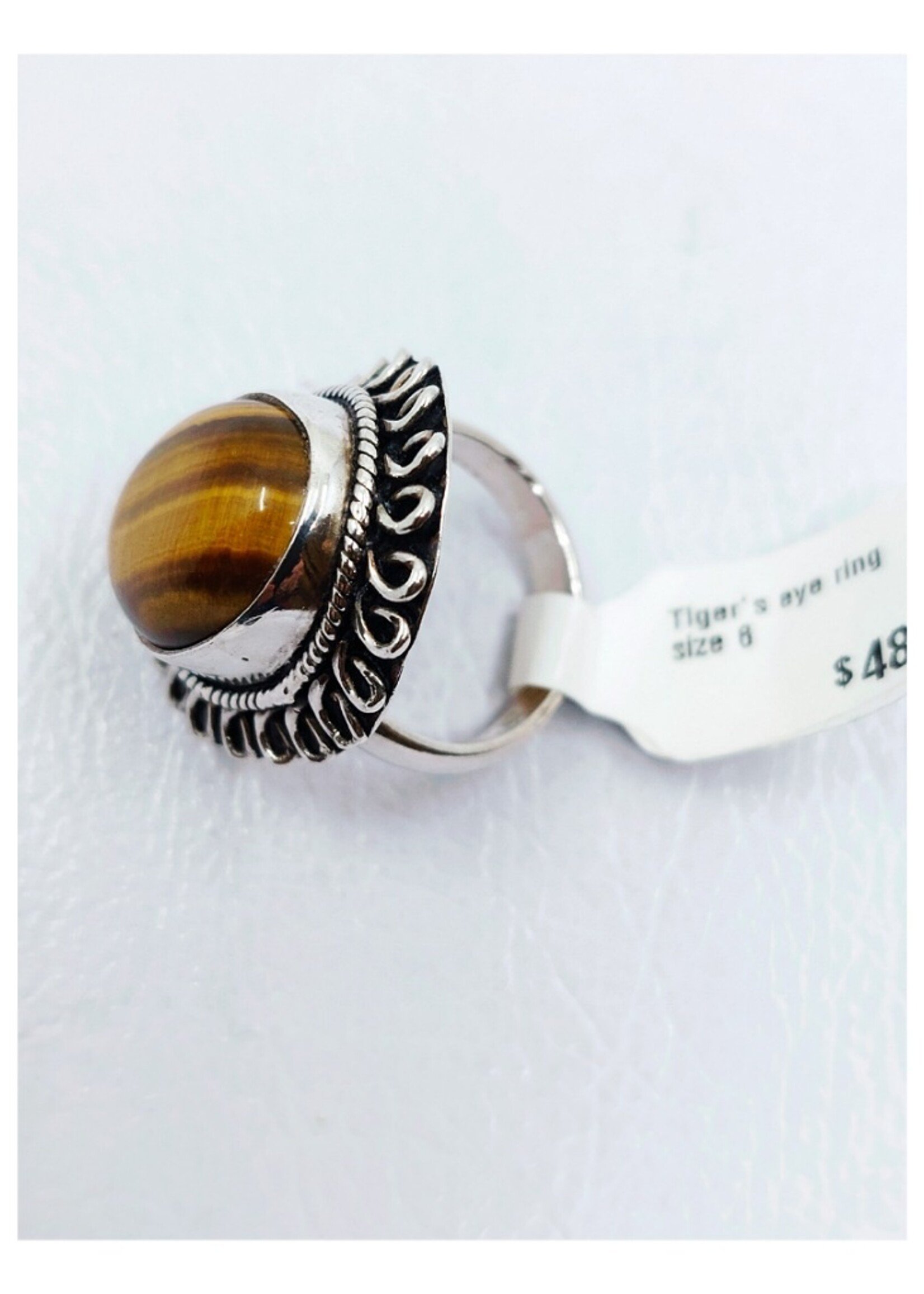 Tiger's eye ring size 6