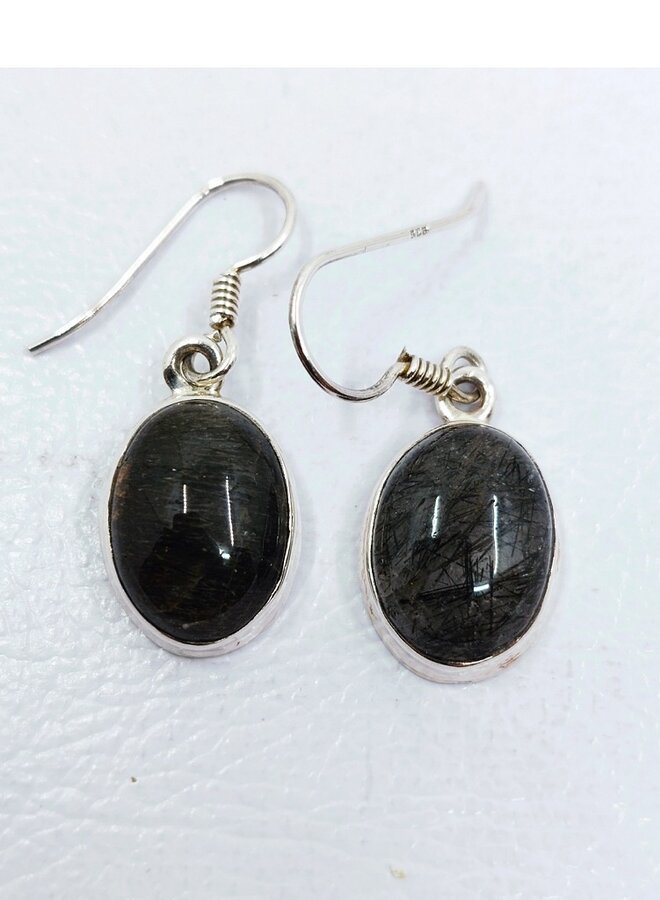 rutile quartz earrings