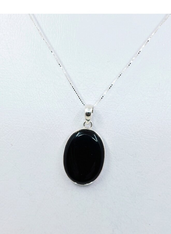 onyx pendant with silver