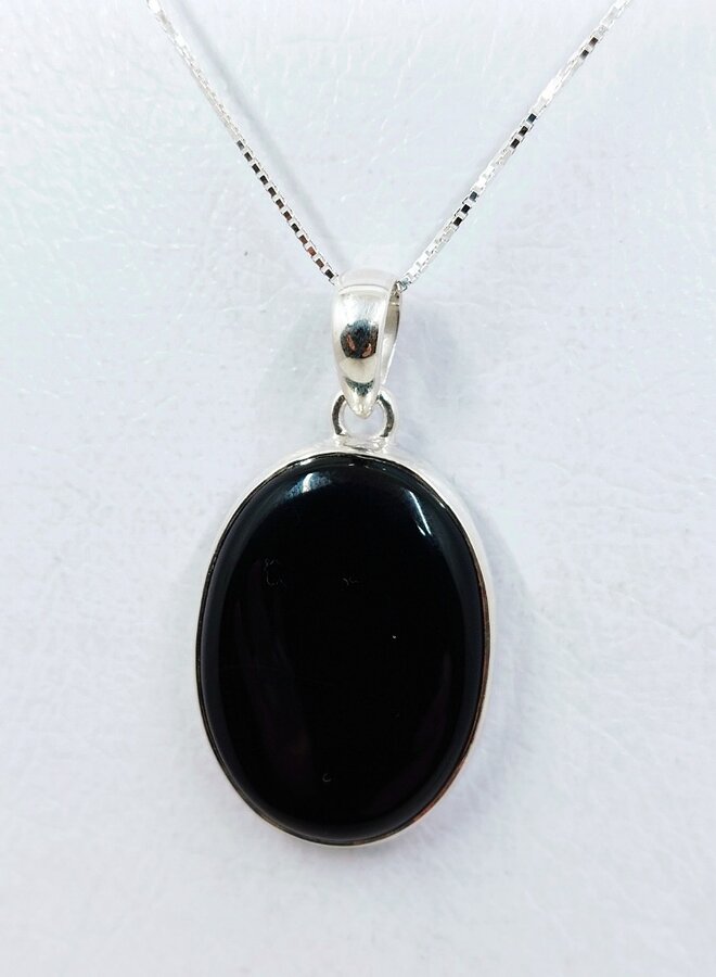 onyx pendant with silver