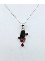 tourmaline pendant with silver chain