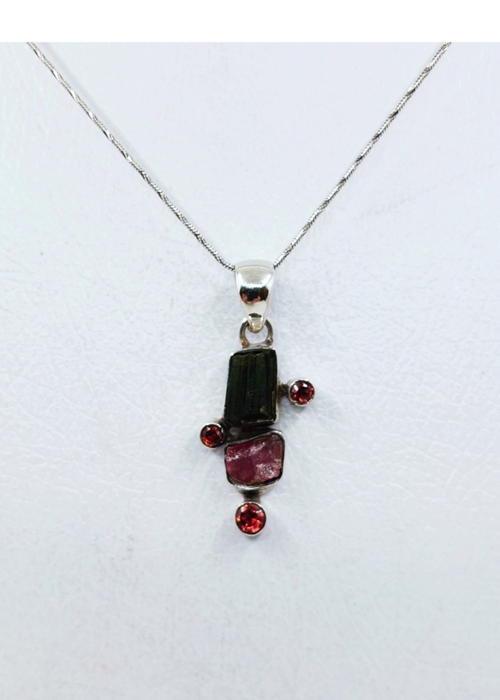 tourmaline pendant with silver chain