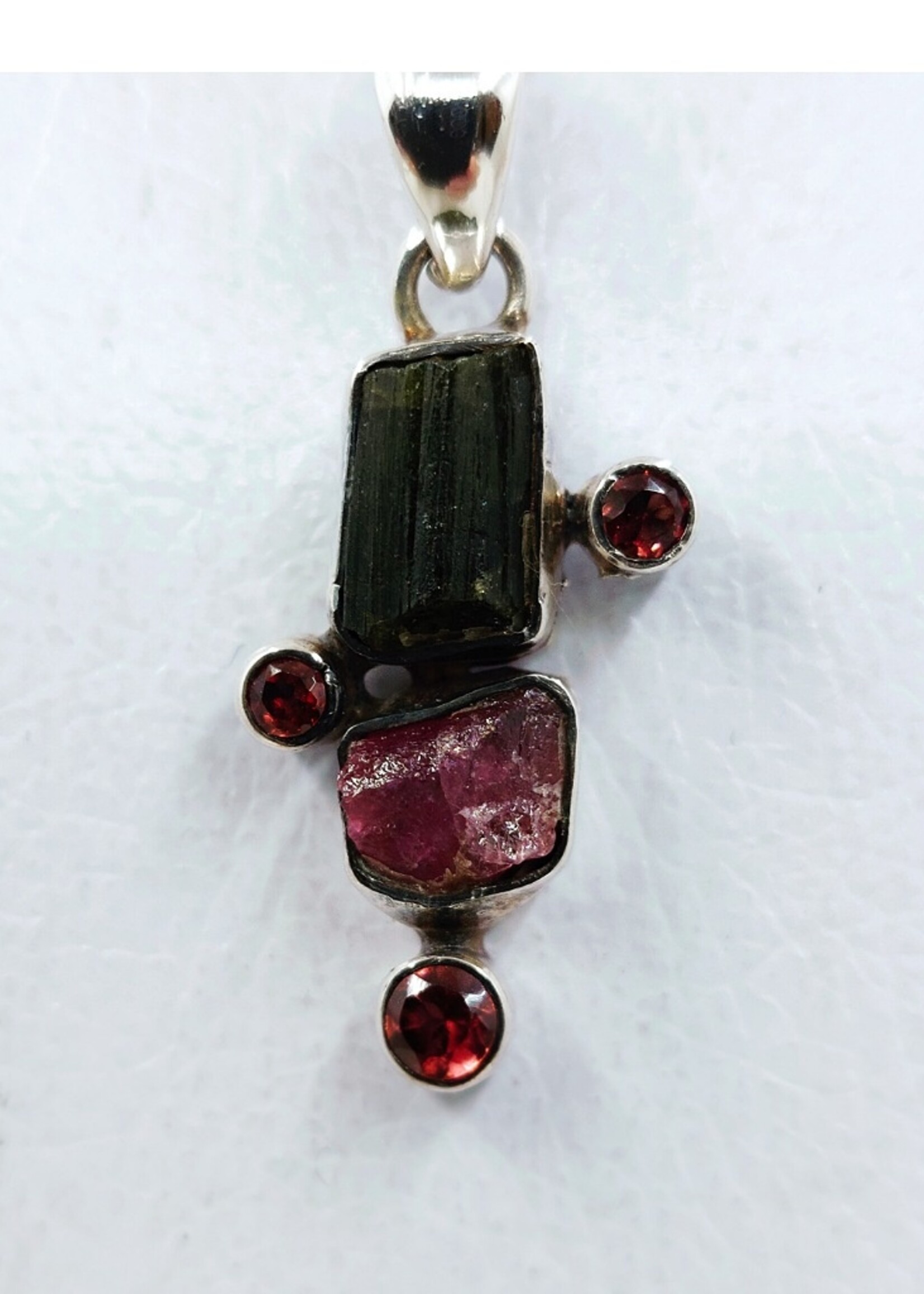 tourmaline pendant with silver chain