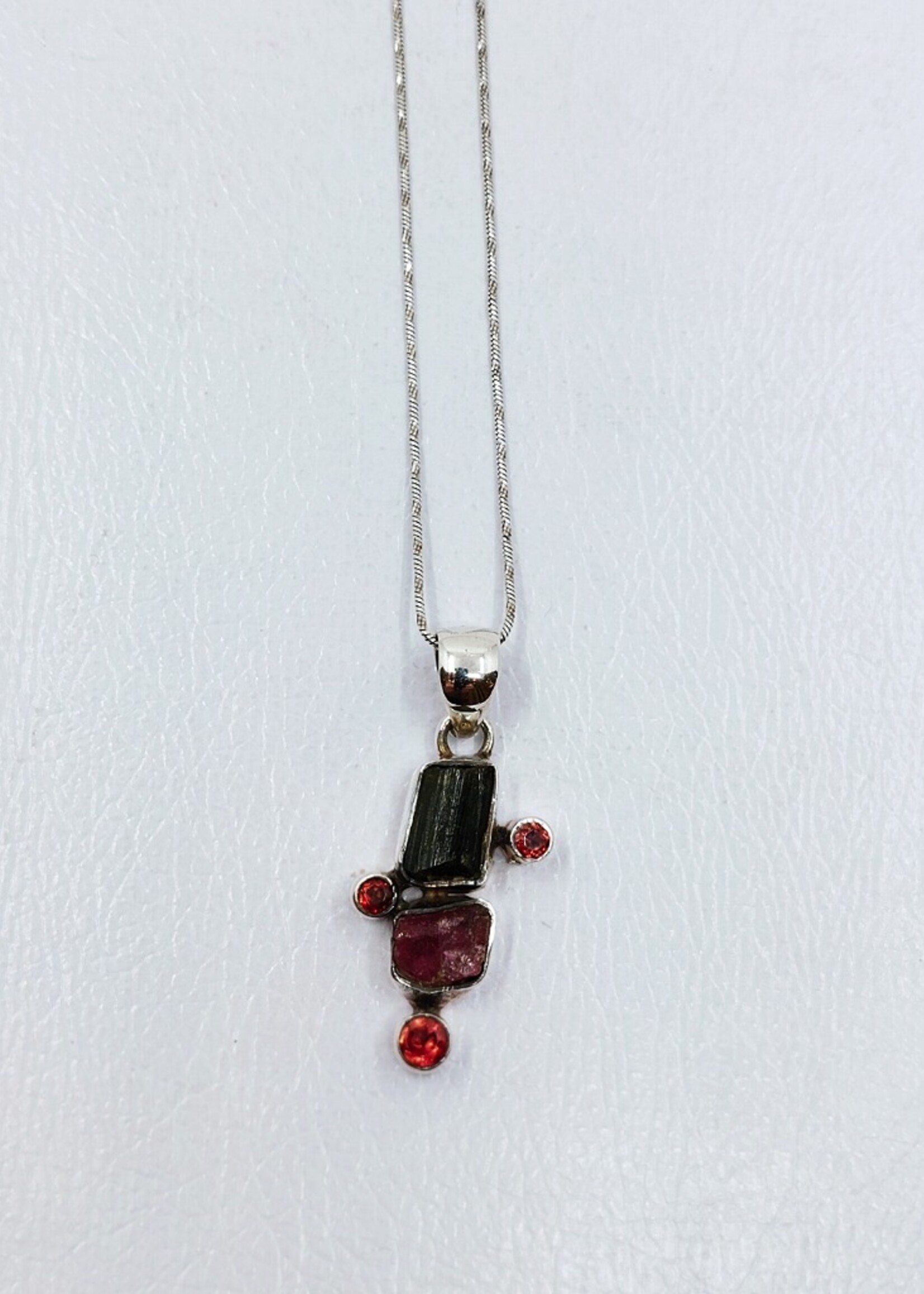 tourmaline pendant with silver chain