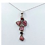 tourmaline and garnet pendant with silver chain