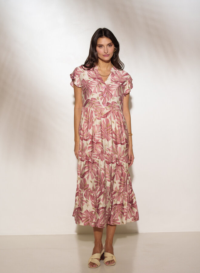 Tropical print dress