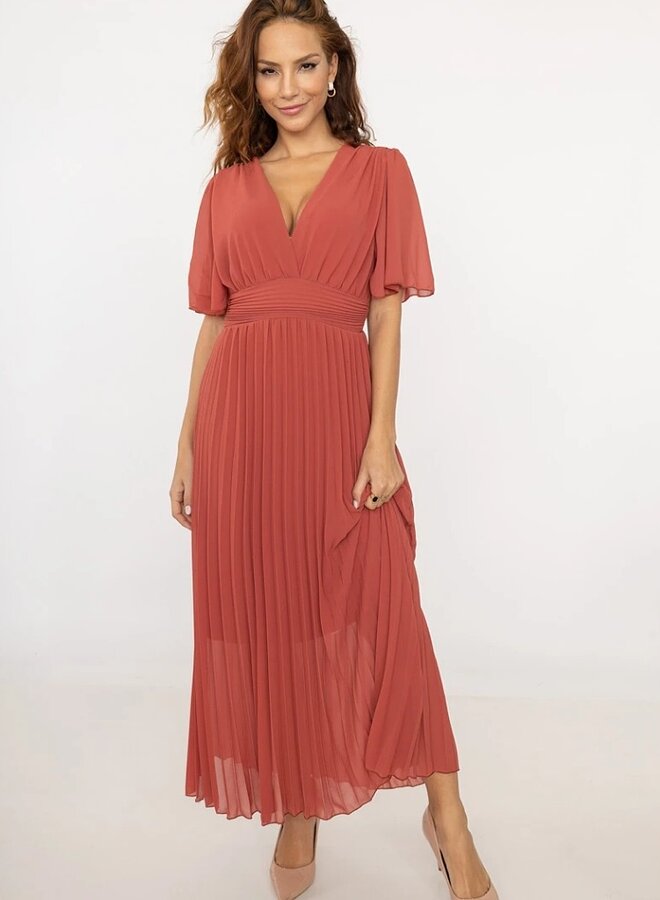 Pleated maxi dress