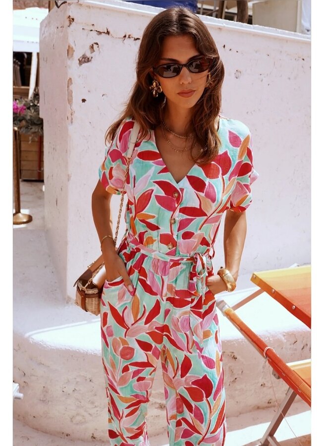Abstract print jumpsuit