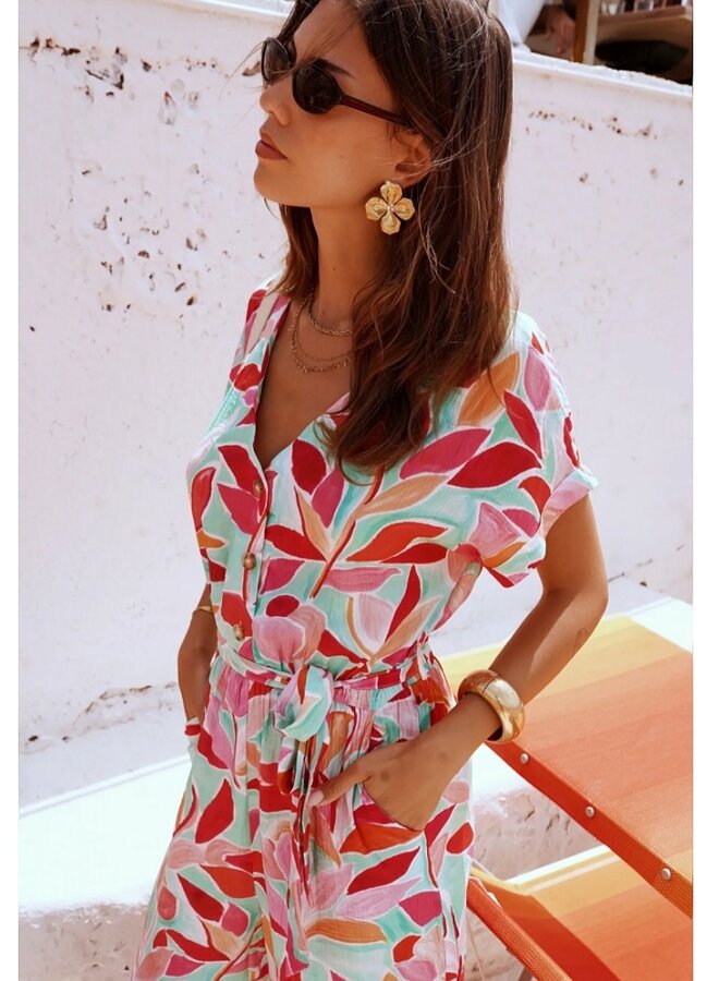 Abstract print jumpsuit