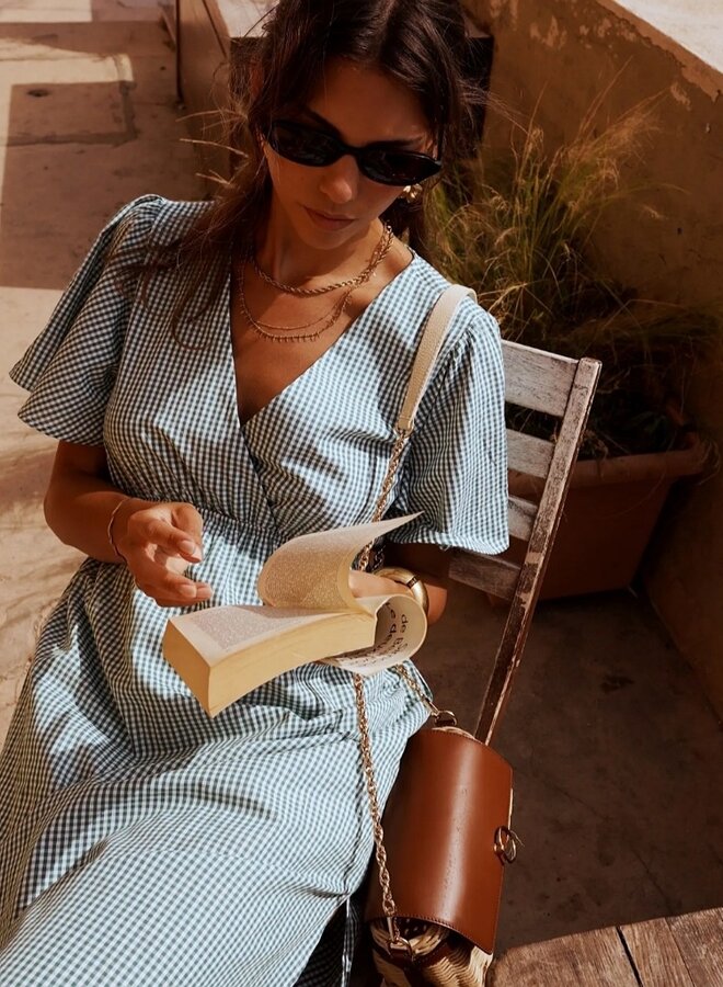 Small checker print cotton dress