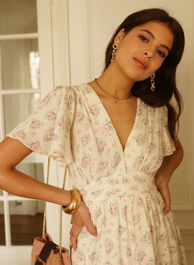 Cotton gauze  floral print dress