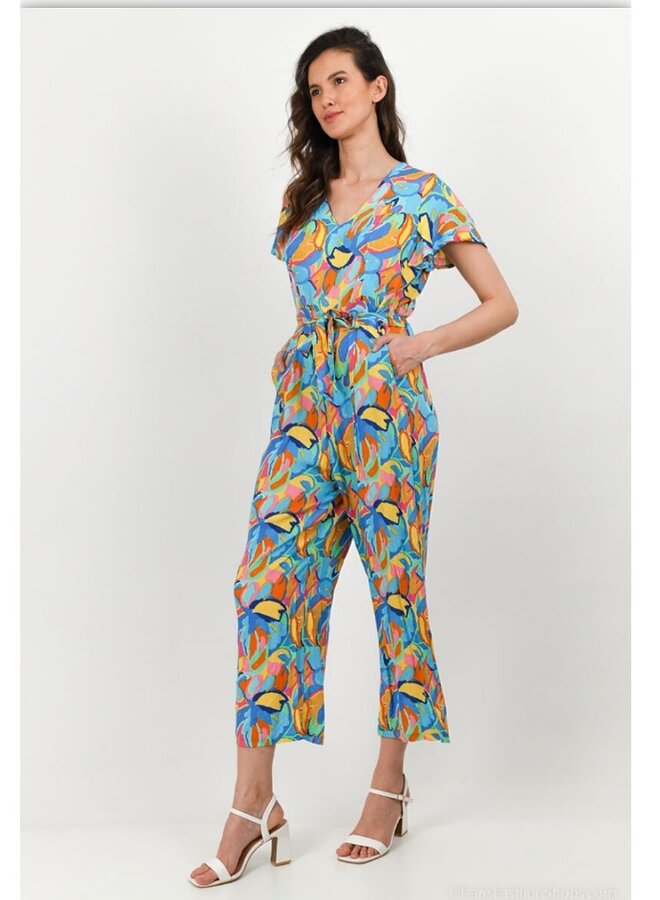 Abstract print jumpsuit