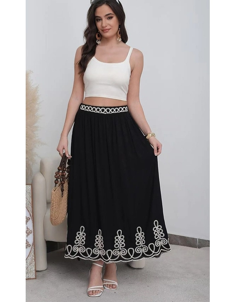 Embroidered cotton skirt - Lolli Pretty