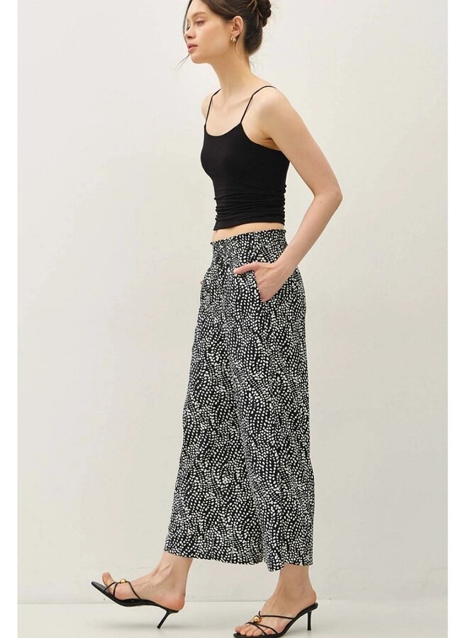 Ditsy printed crop pants