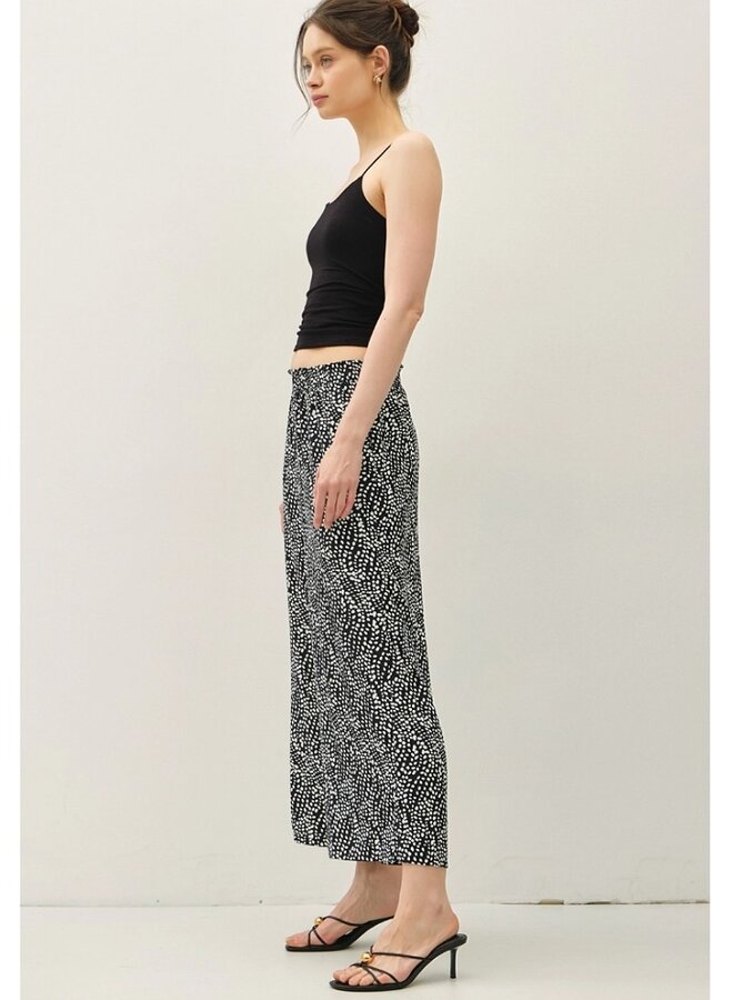 Ditsy printed crop pants