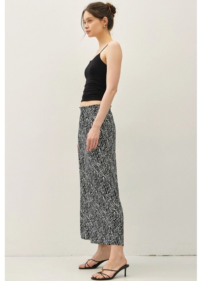 Ditsy printed crop pants