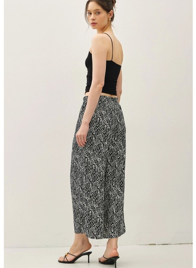 Ditsy printed crop pants