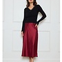 Midi satin skirt