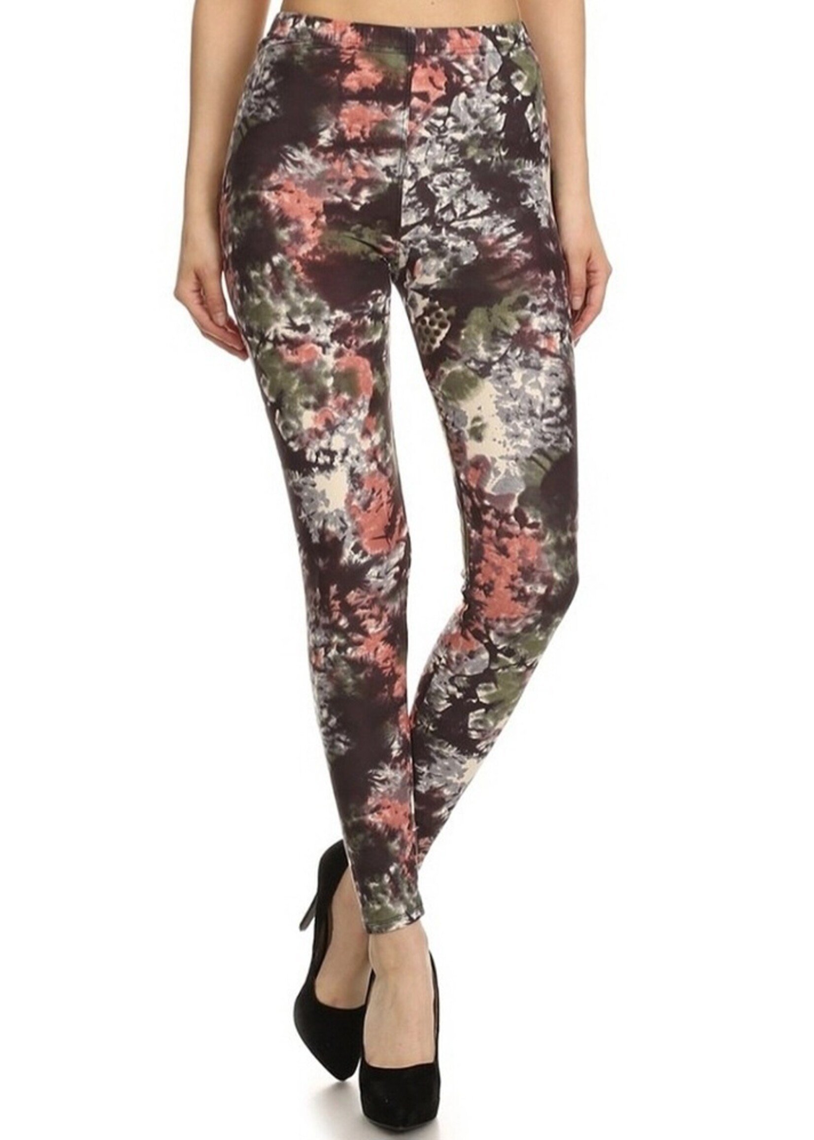 Tie dye print soft leggings