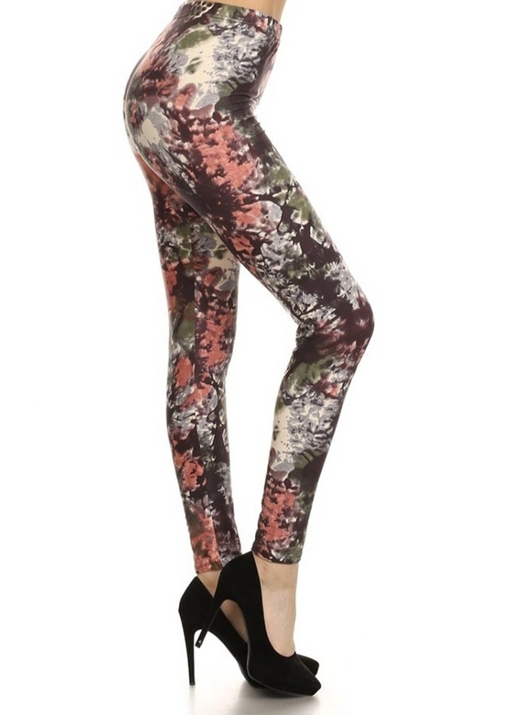 Tie dye print soft leggings