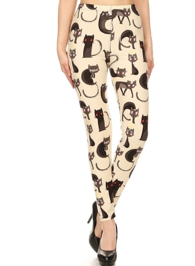 Super soft cat print leggings
