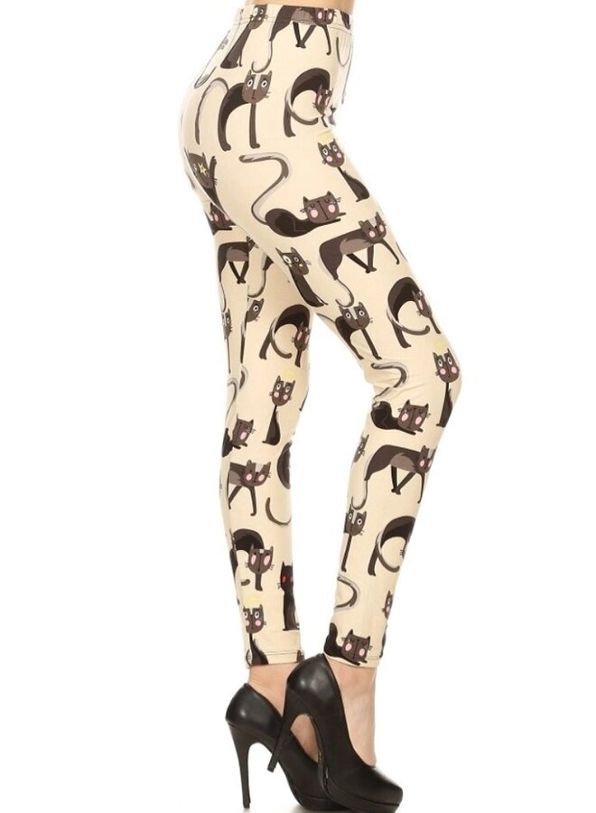 Super soft cat print leggings