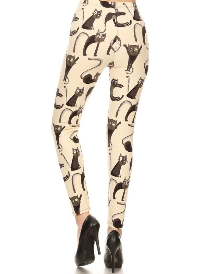 Super soft cat print leggings