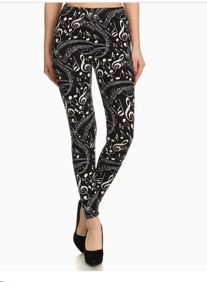 Super soft music print leggings