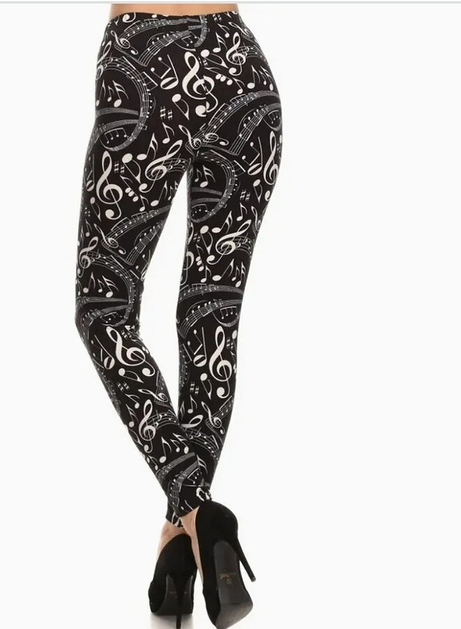 Super soft music print leggings