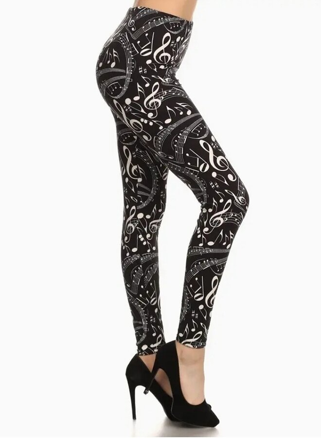Super soft music print leggings