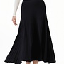 Flowy pleated maxi knit skirt