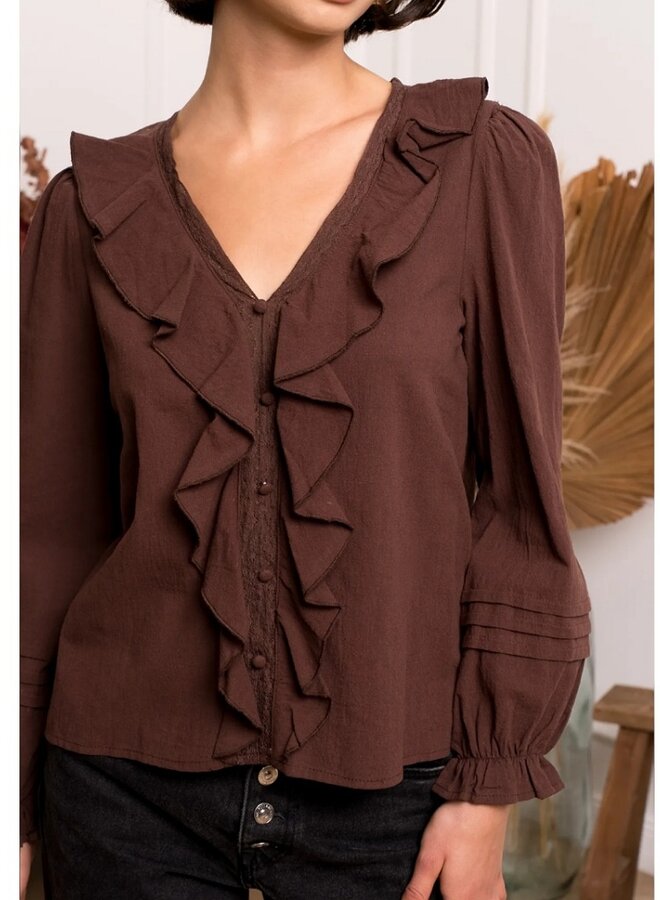 Ruffle lace blouse