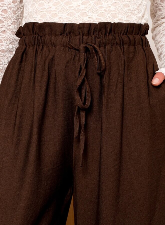 Basic pants with front tie