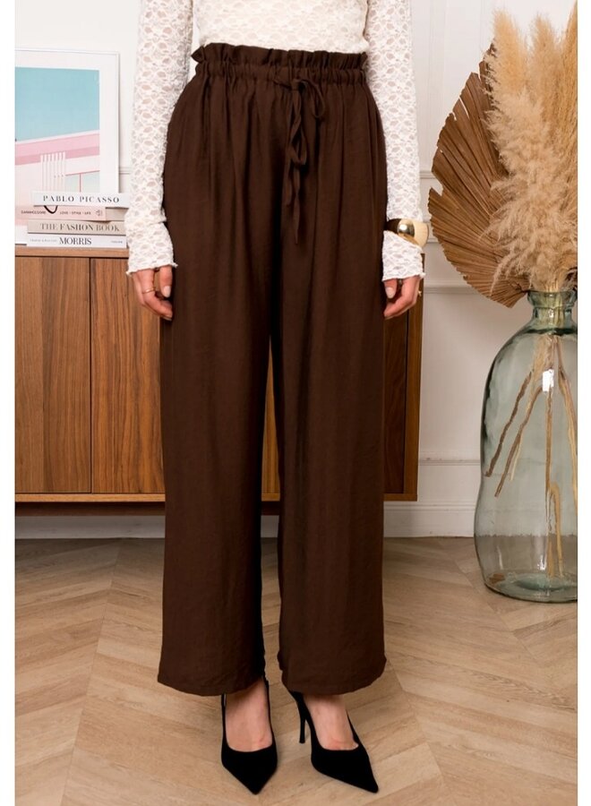 Basic pants with front tie