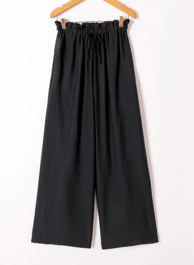 Basic pants with front tie