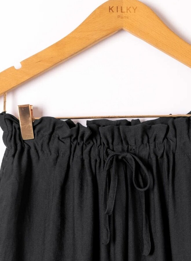 Basic pants with front tie