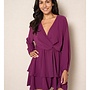 v neck ruffle dress