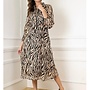 Animal print with gold dress
