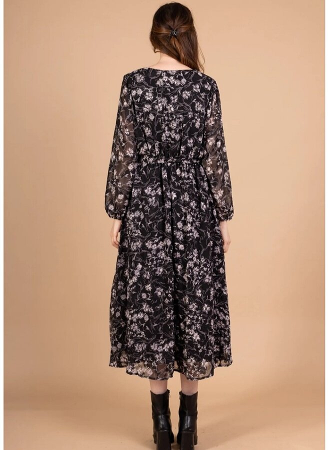 Floral print maxi dress